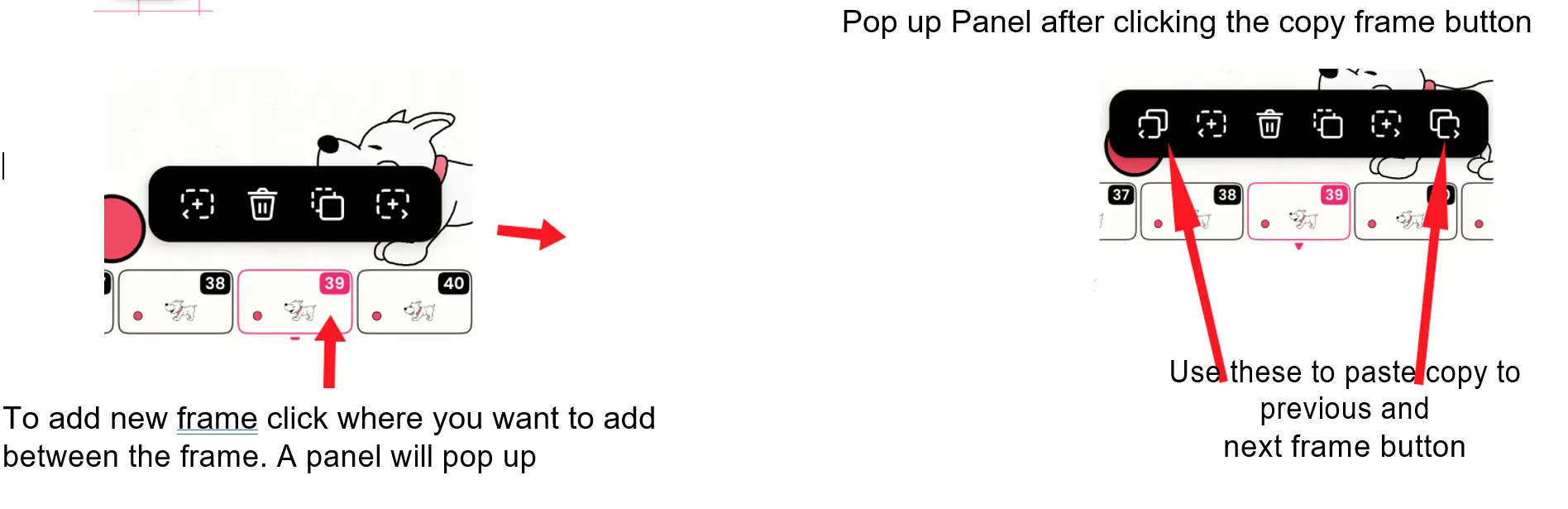 Adding a new frame to existing frames on FlipaClipa