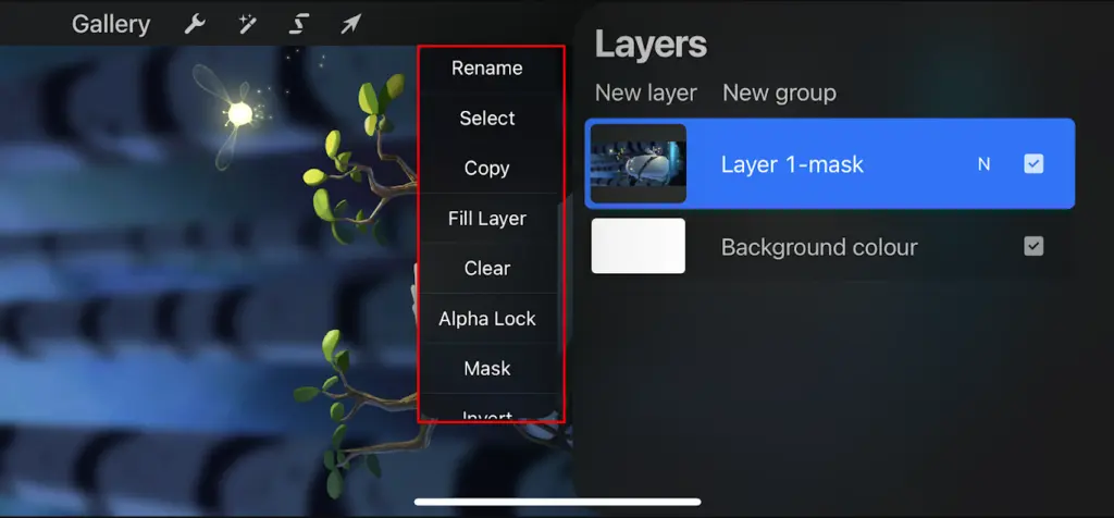 layer options