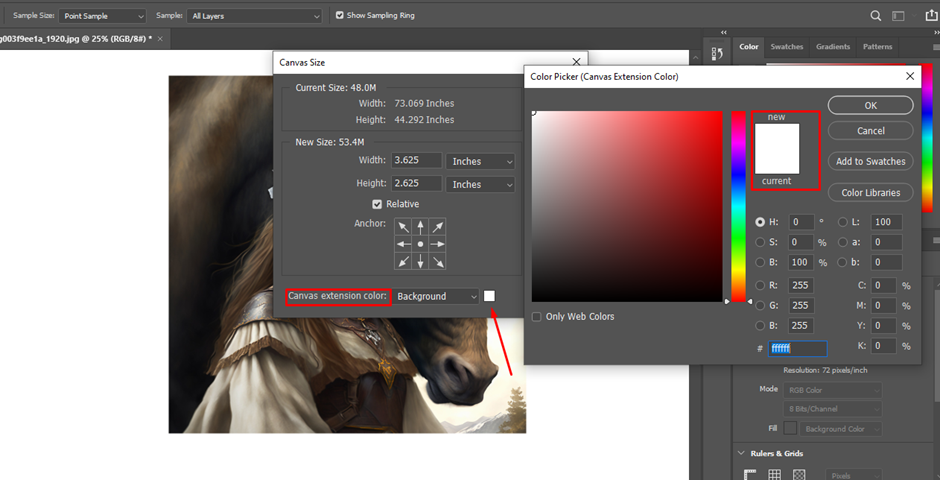 Canvas Extension Color