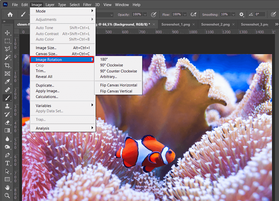 image rotation Photoshop