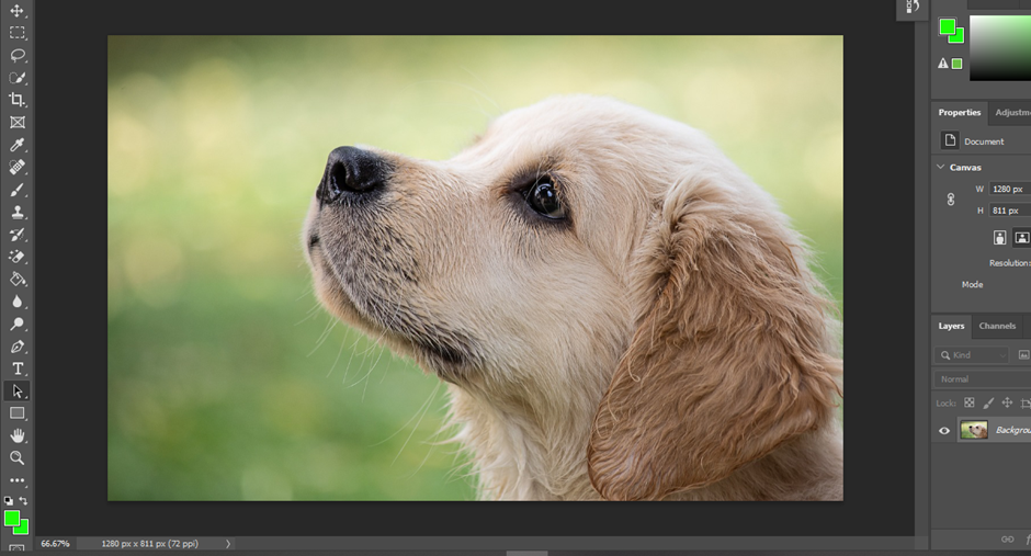 open photoshop image 
