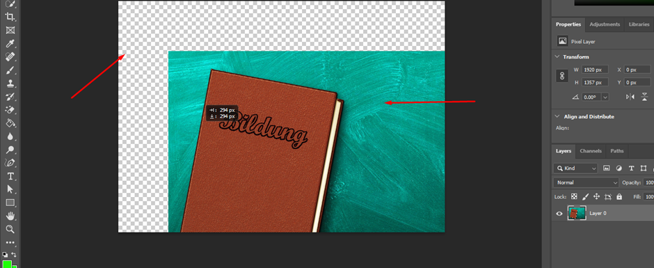 Click and drag the layer to the canvas