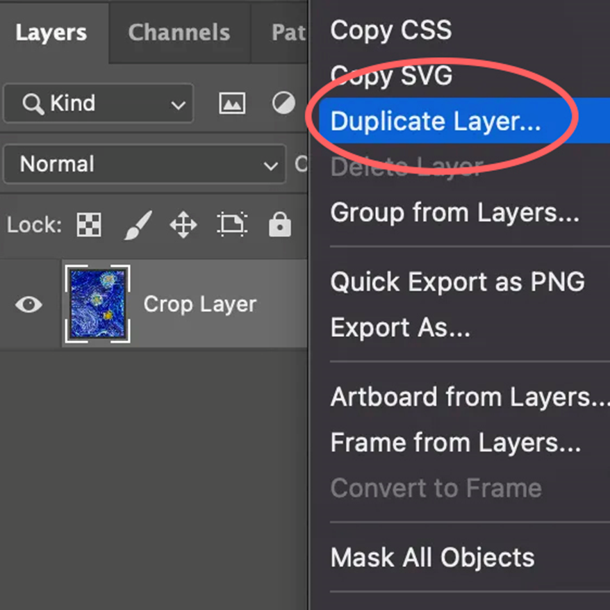 cropped layer