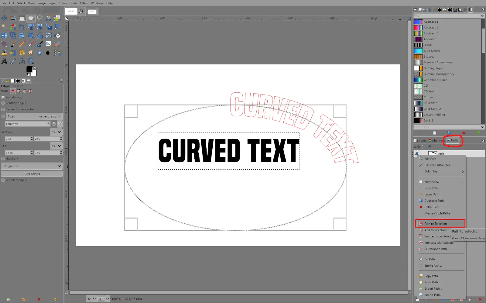 curve text path 