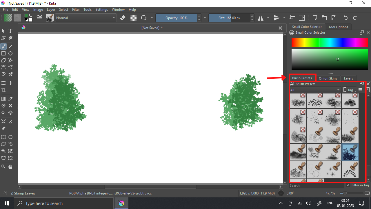 Brush Variants in Krita