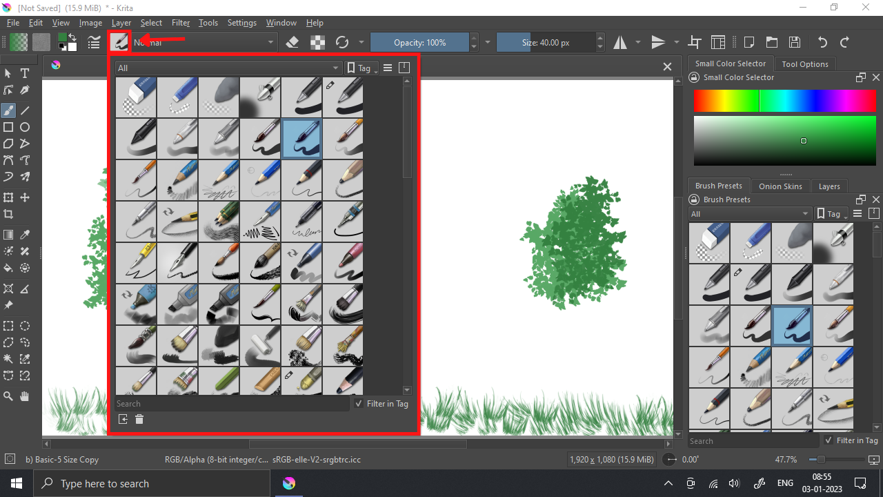 Brush Icon in Krita
