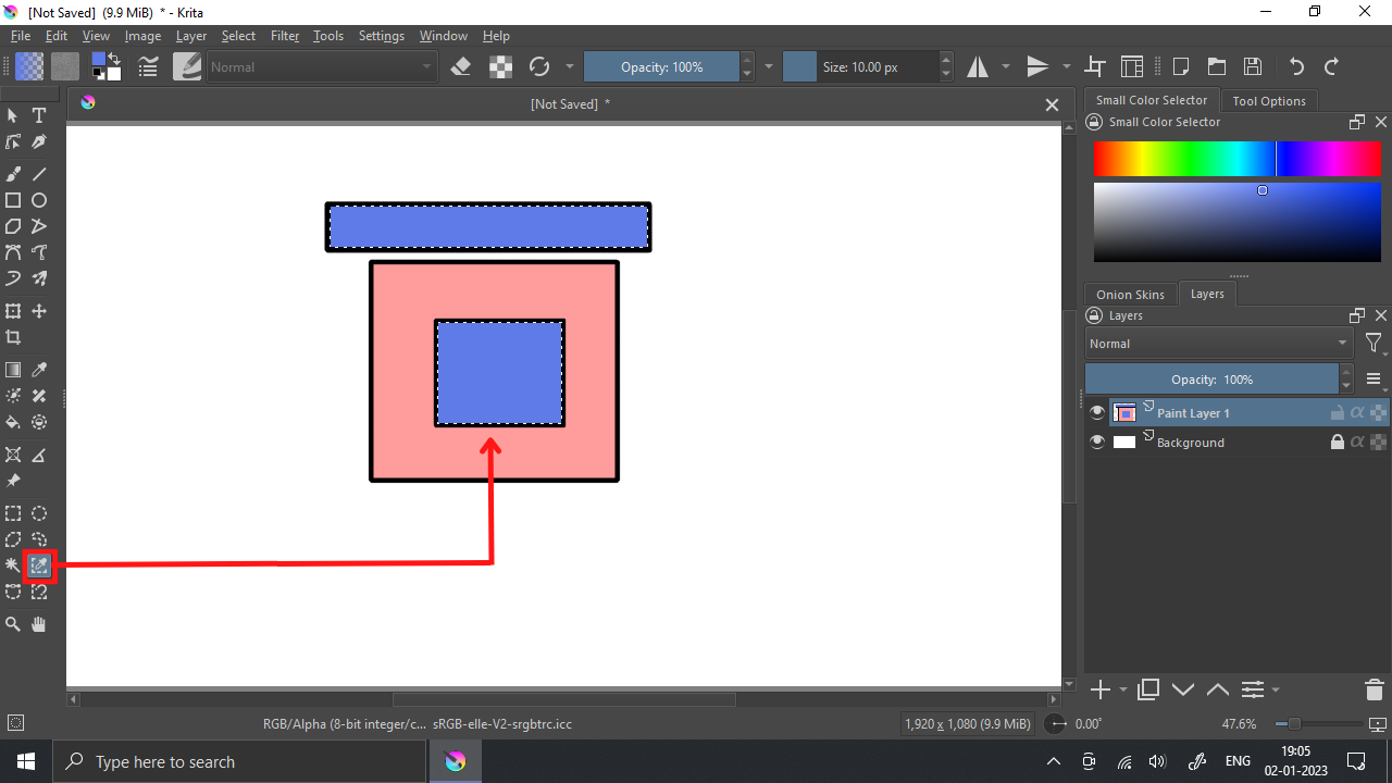 Krita Similar Color Selection Tool
