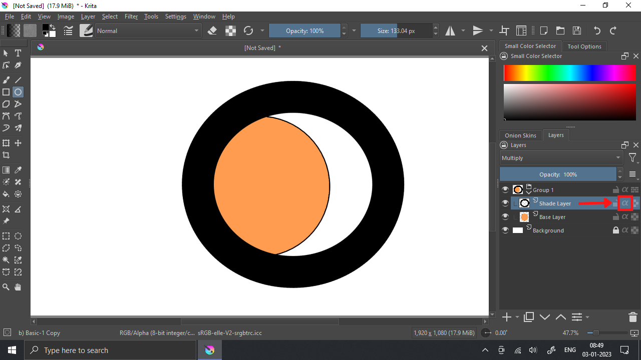 Shade Layer in Krita