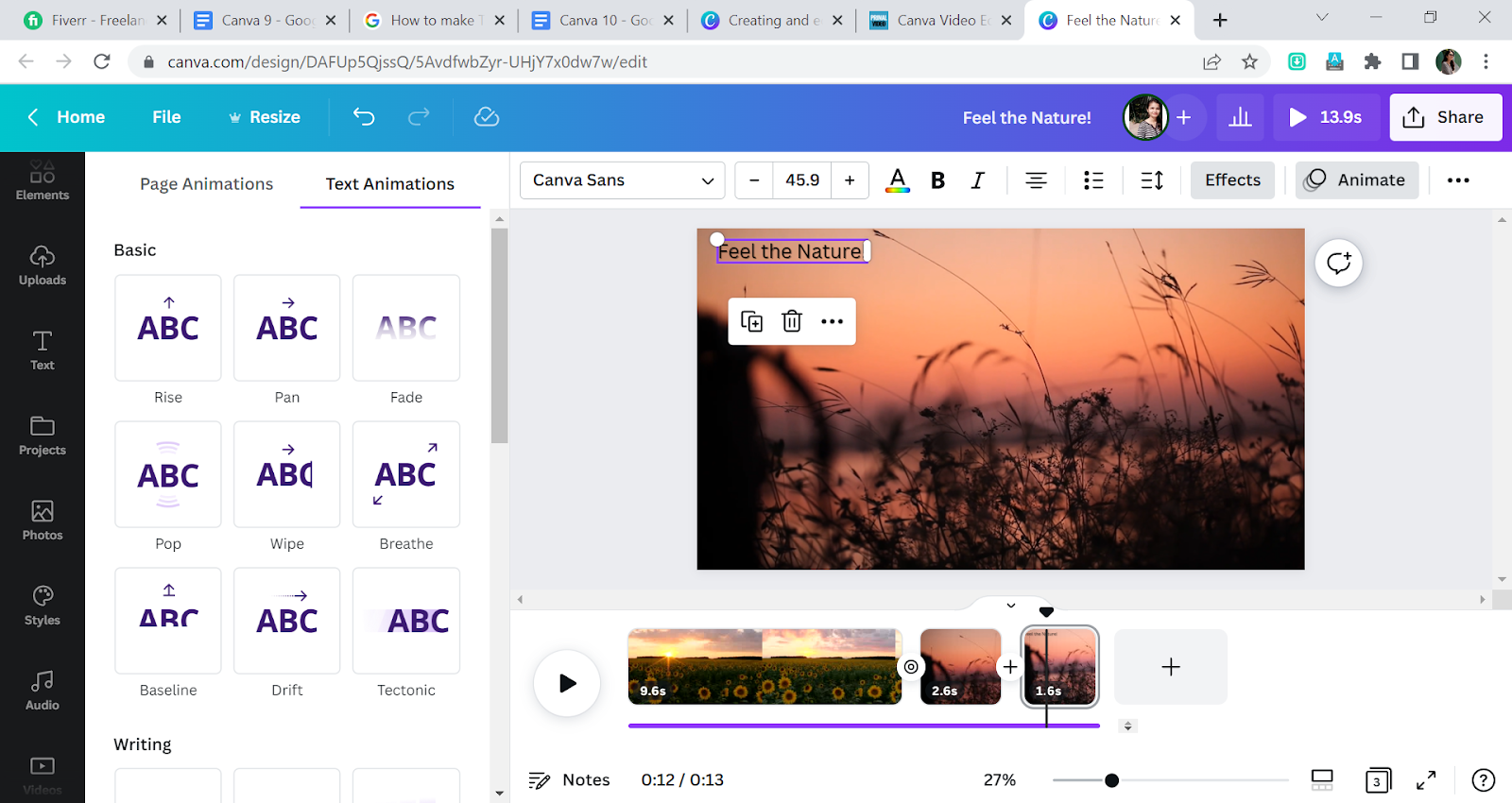 Add Effects and Animation to Videos on Canva