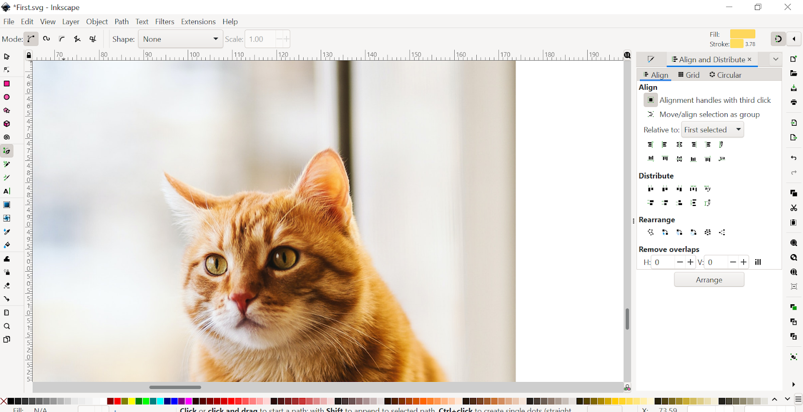 Image Imported into Inkscape