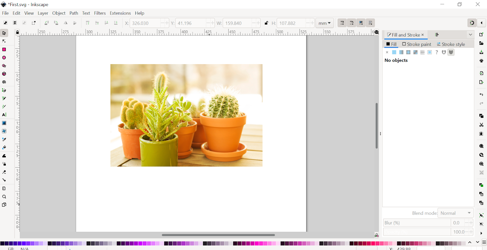 Import Image into Inkscape