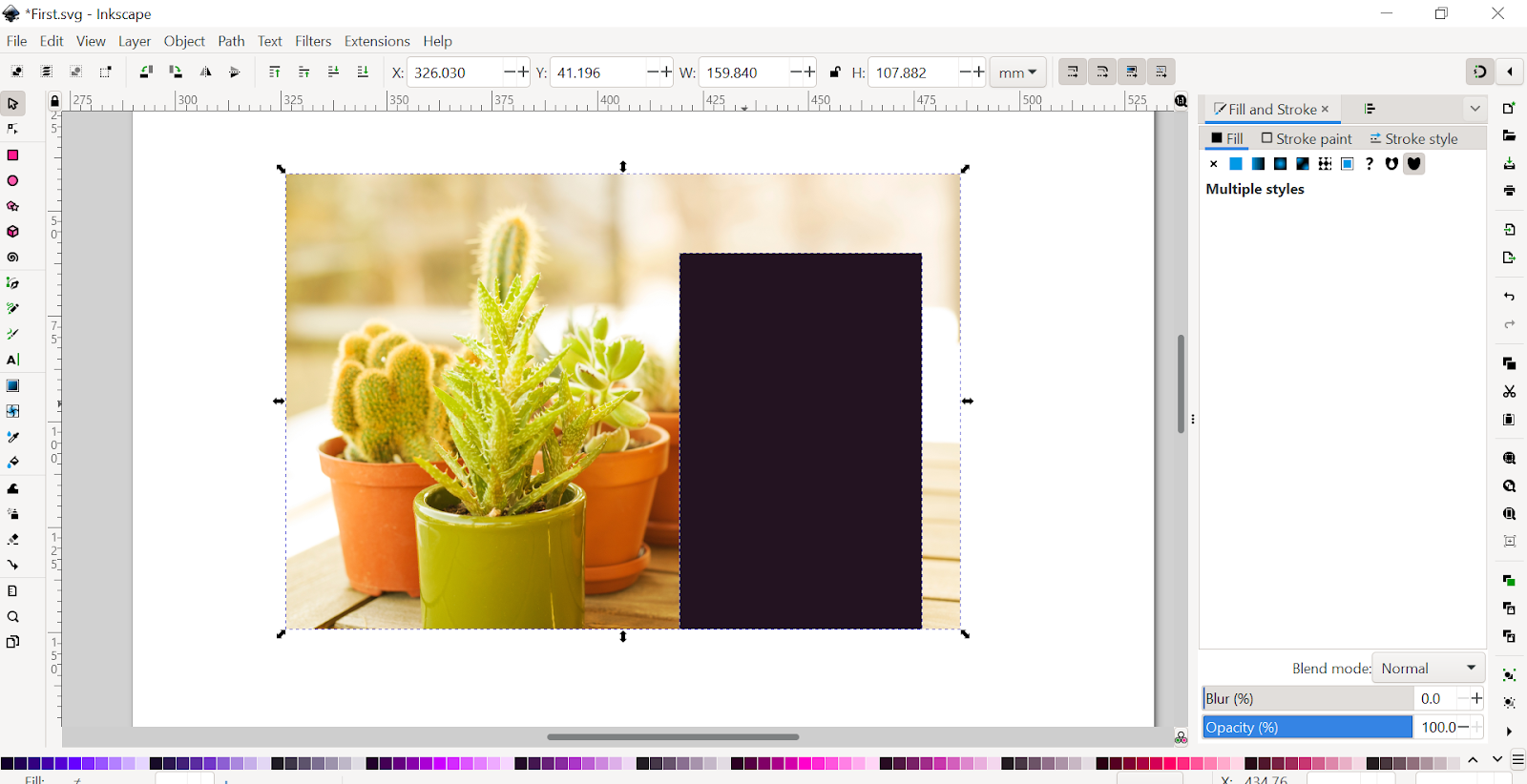 Rectangle in Inkscape