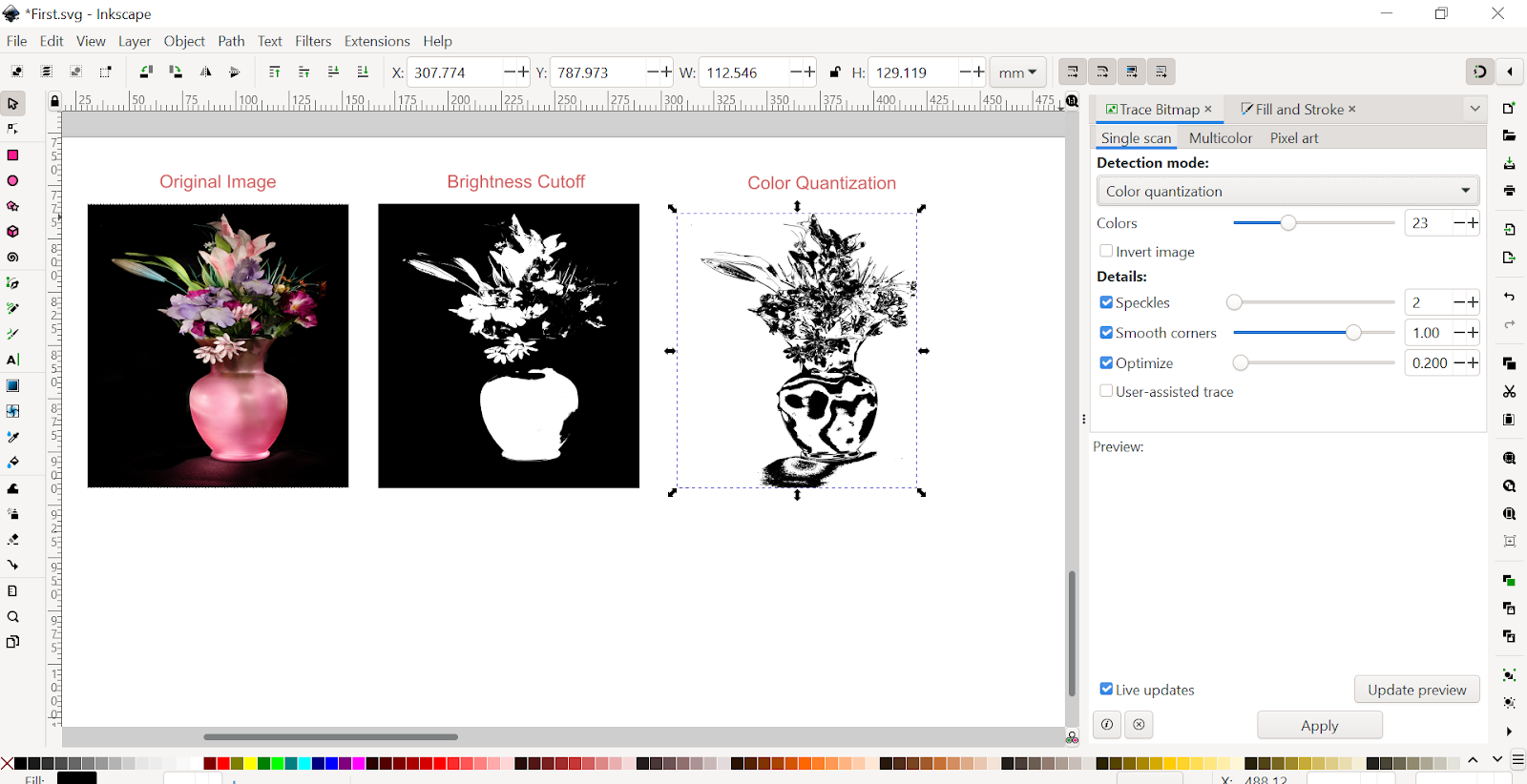 Inkscape Detection Mode