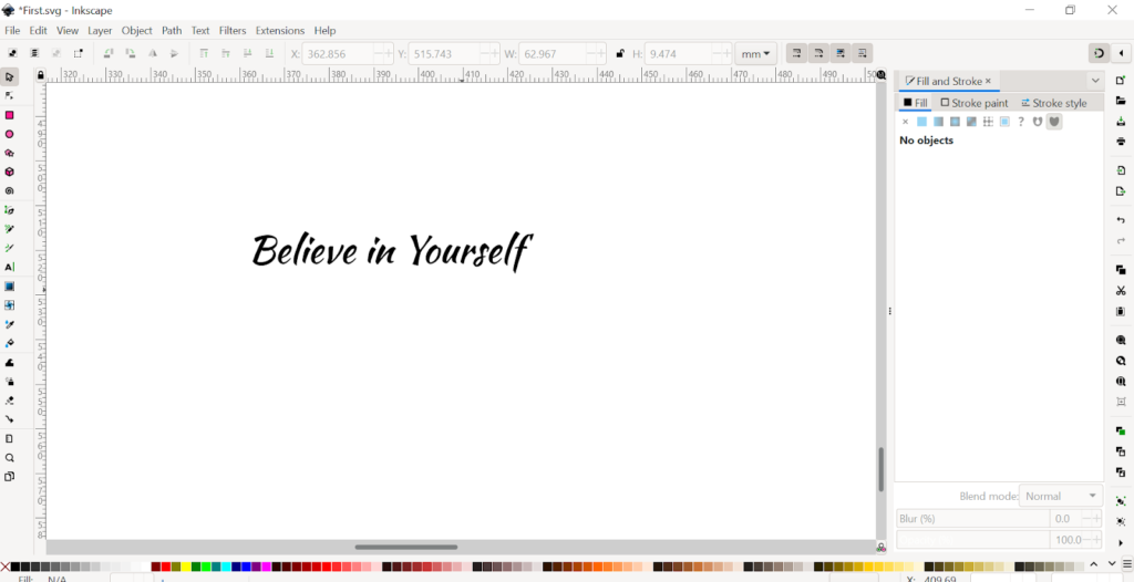 Text in Inkscape