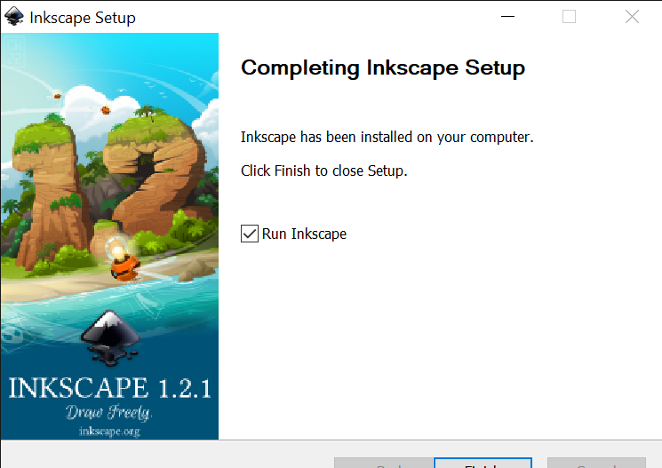 Finish Installing Inkscape