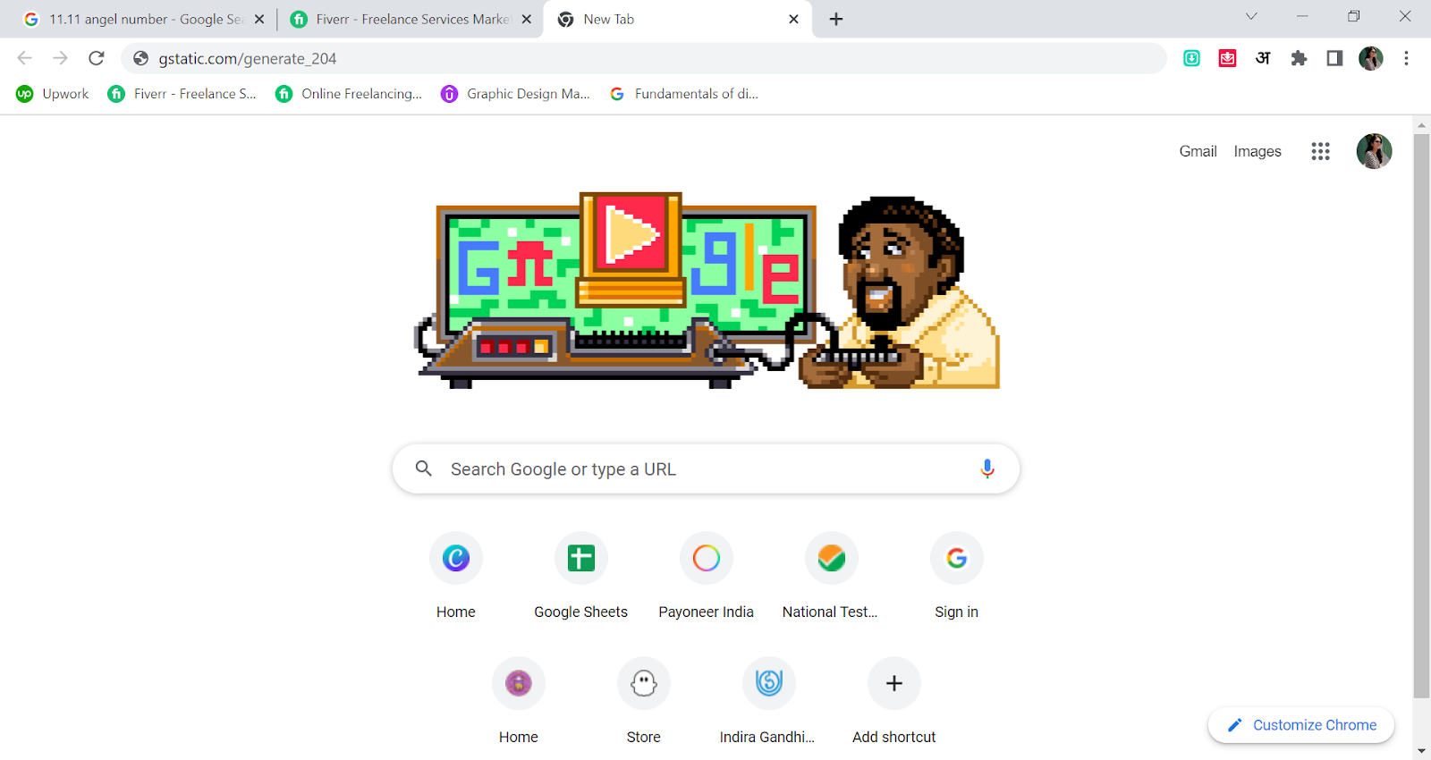 Google Chrome Homepage