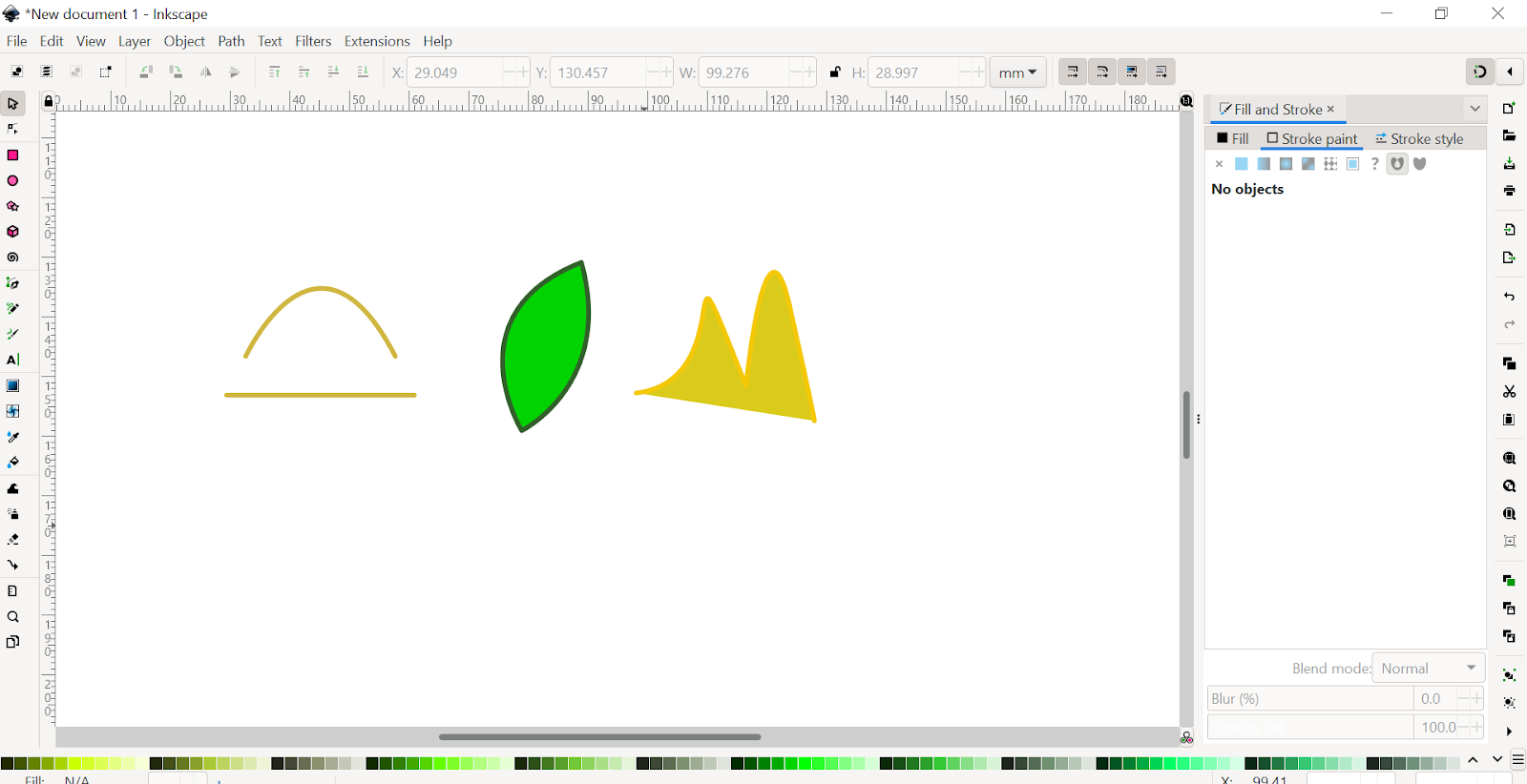 Inkscape Beizer Tool