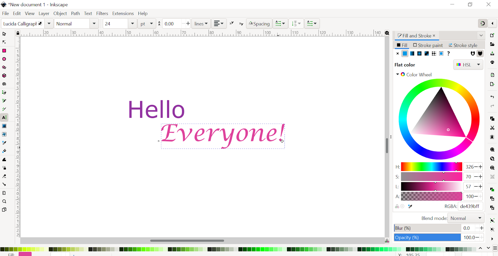 Inkscape Text Tool