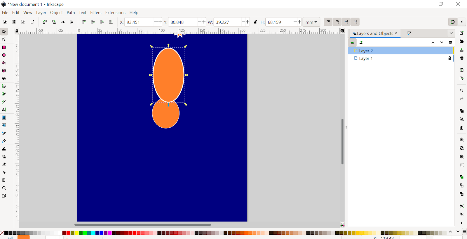 Make Long Circle in Inkscape