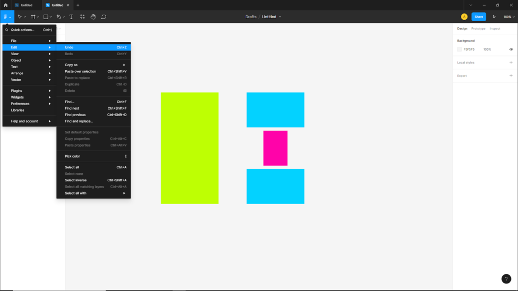 Undo settings figma