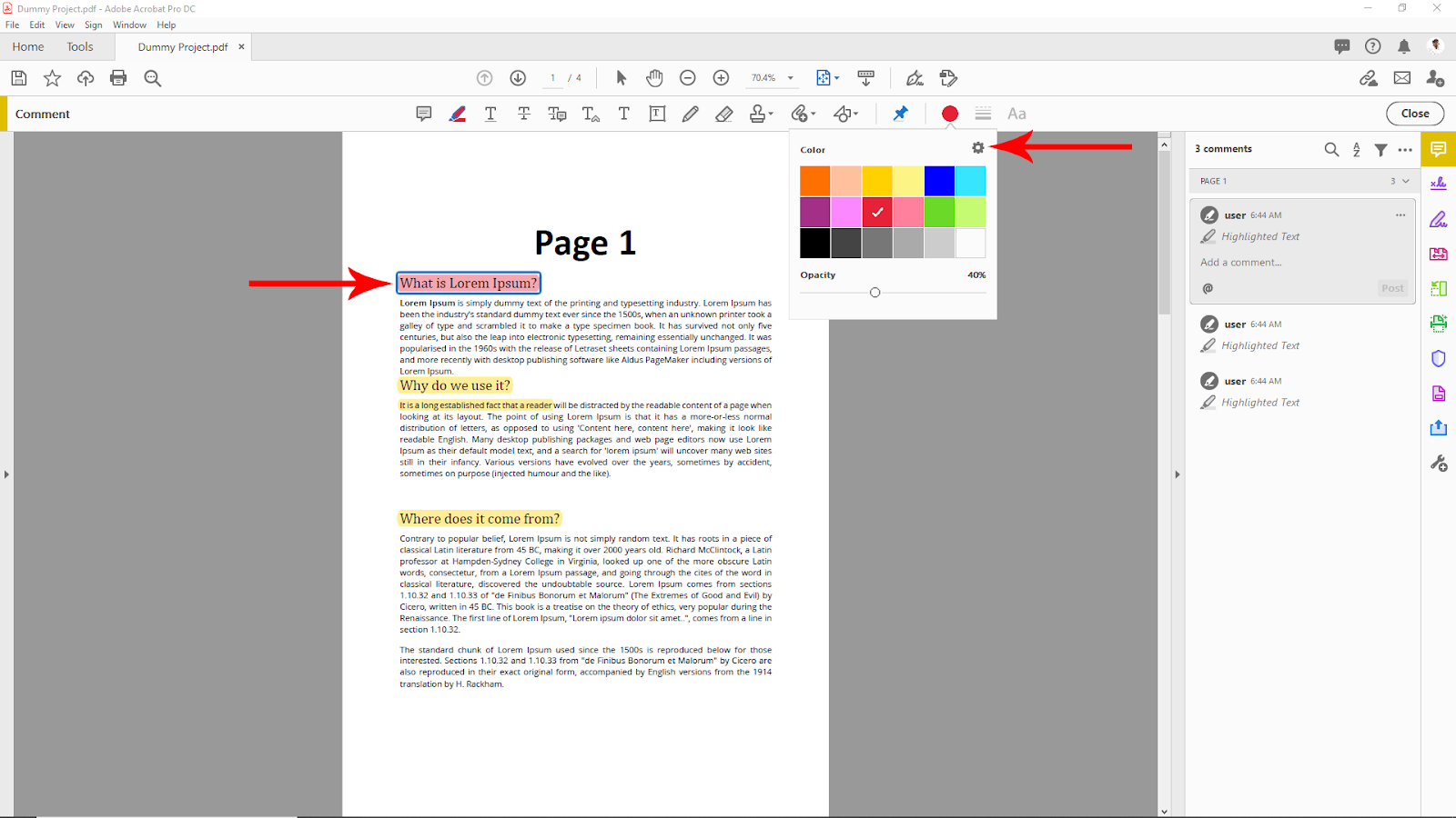 Circle Color Pallet