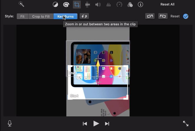 iMovie Ken Burns