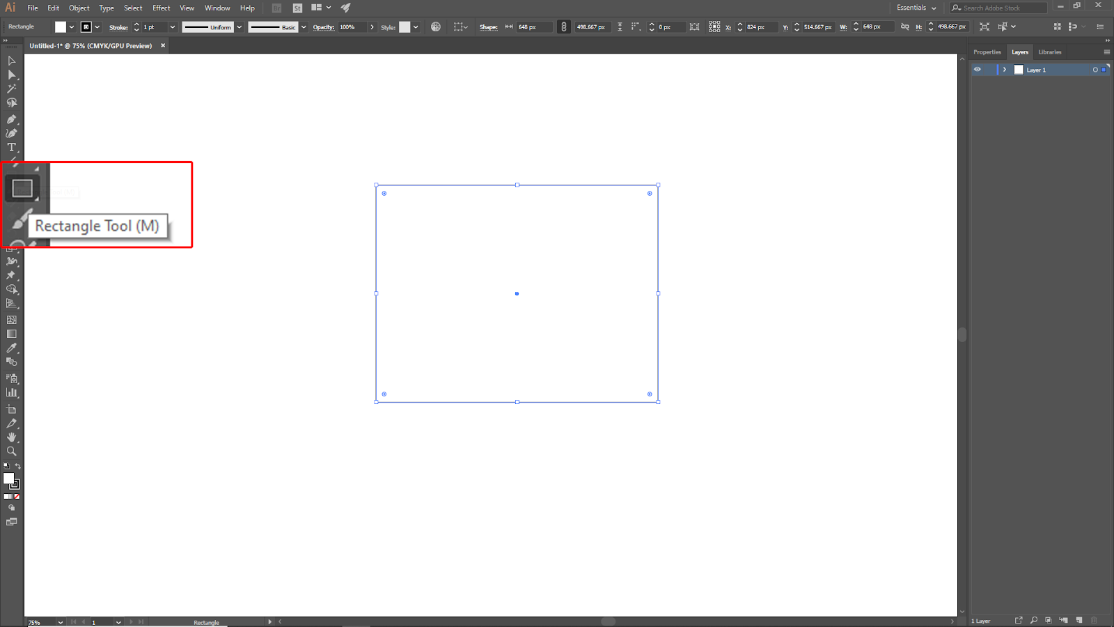 Rectangle Tool in Illustrator
