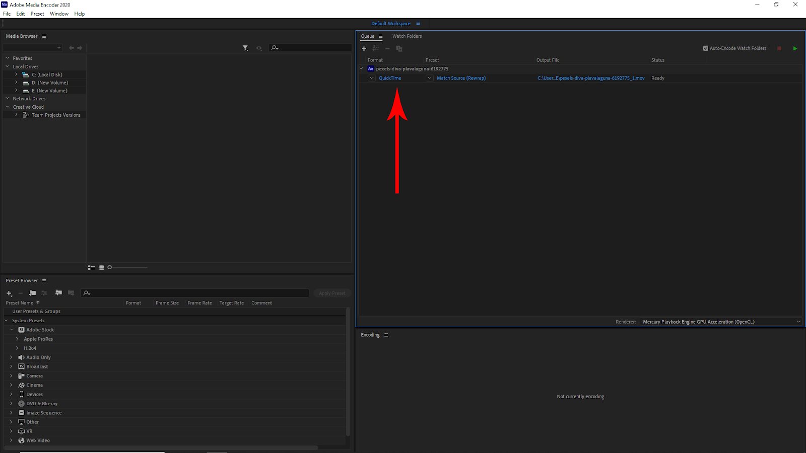After Effects Media Encoder Software