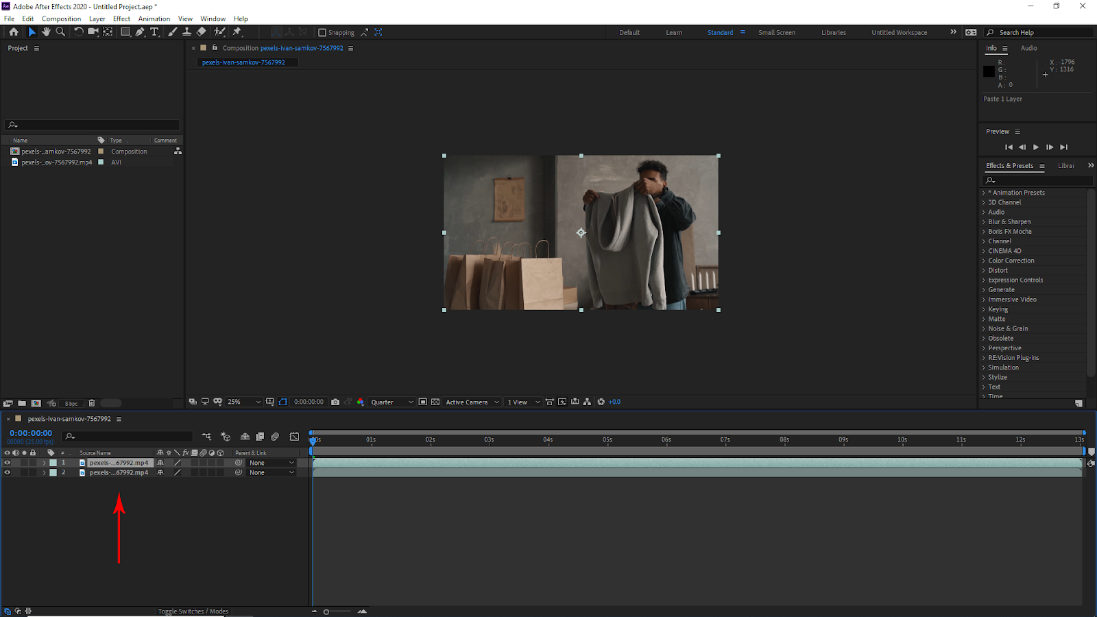 Edit Layer in After Effects