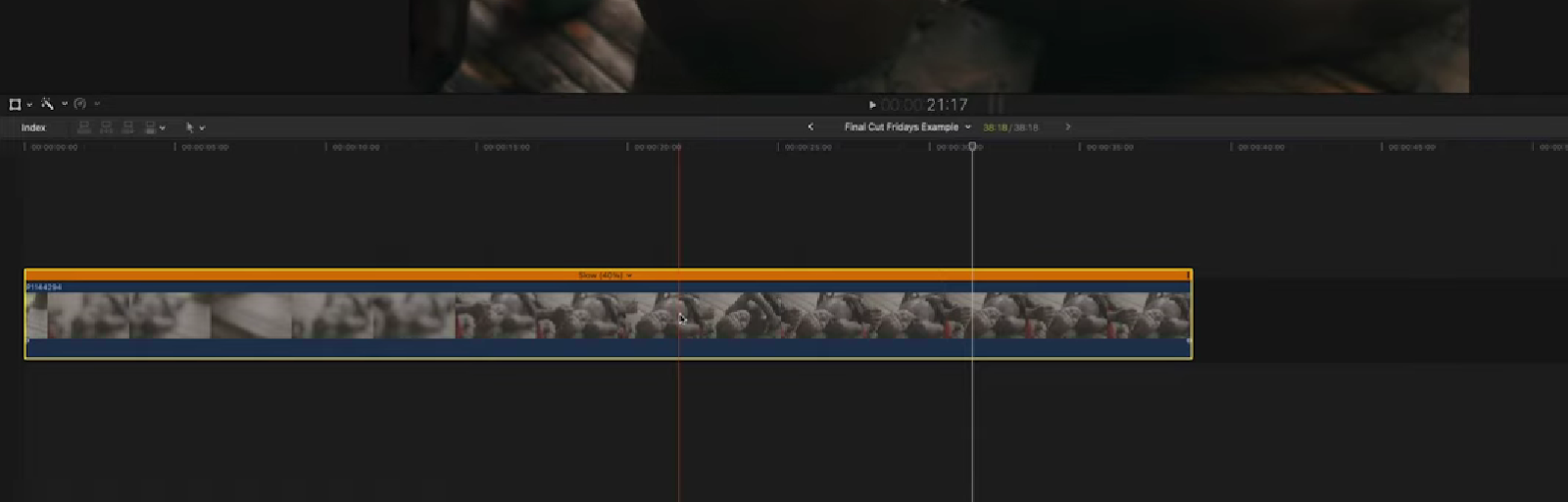 Position Playhead in Final Cut Pro