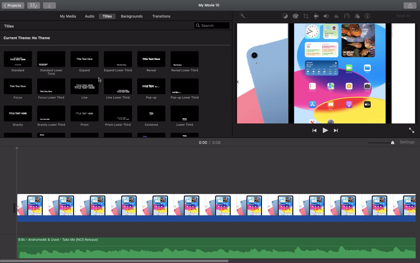 iMovie Templates