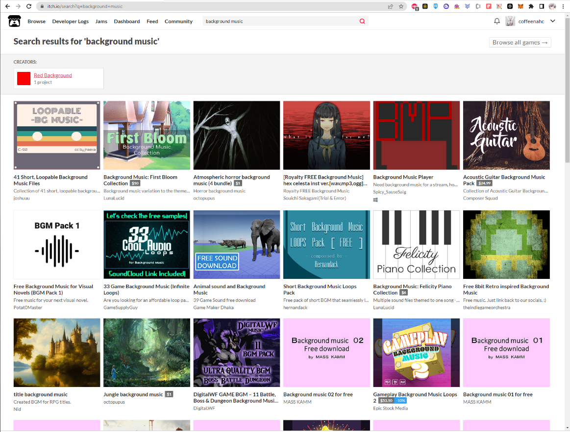 Search For Background Music