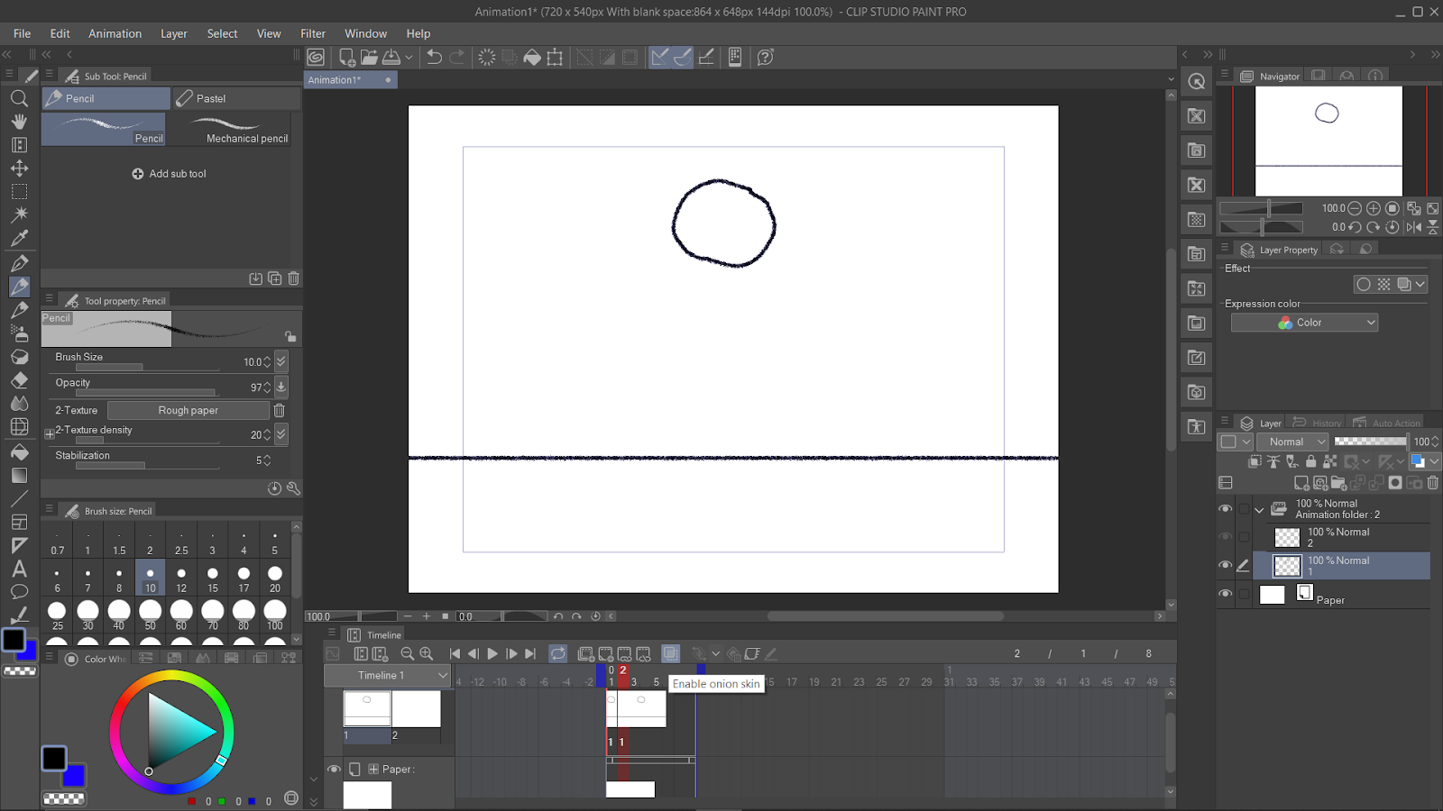 Pencil Tool in Clip Studio Paint