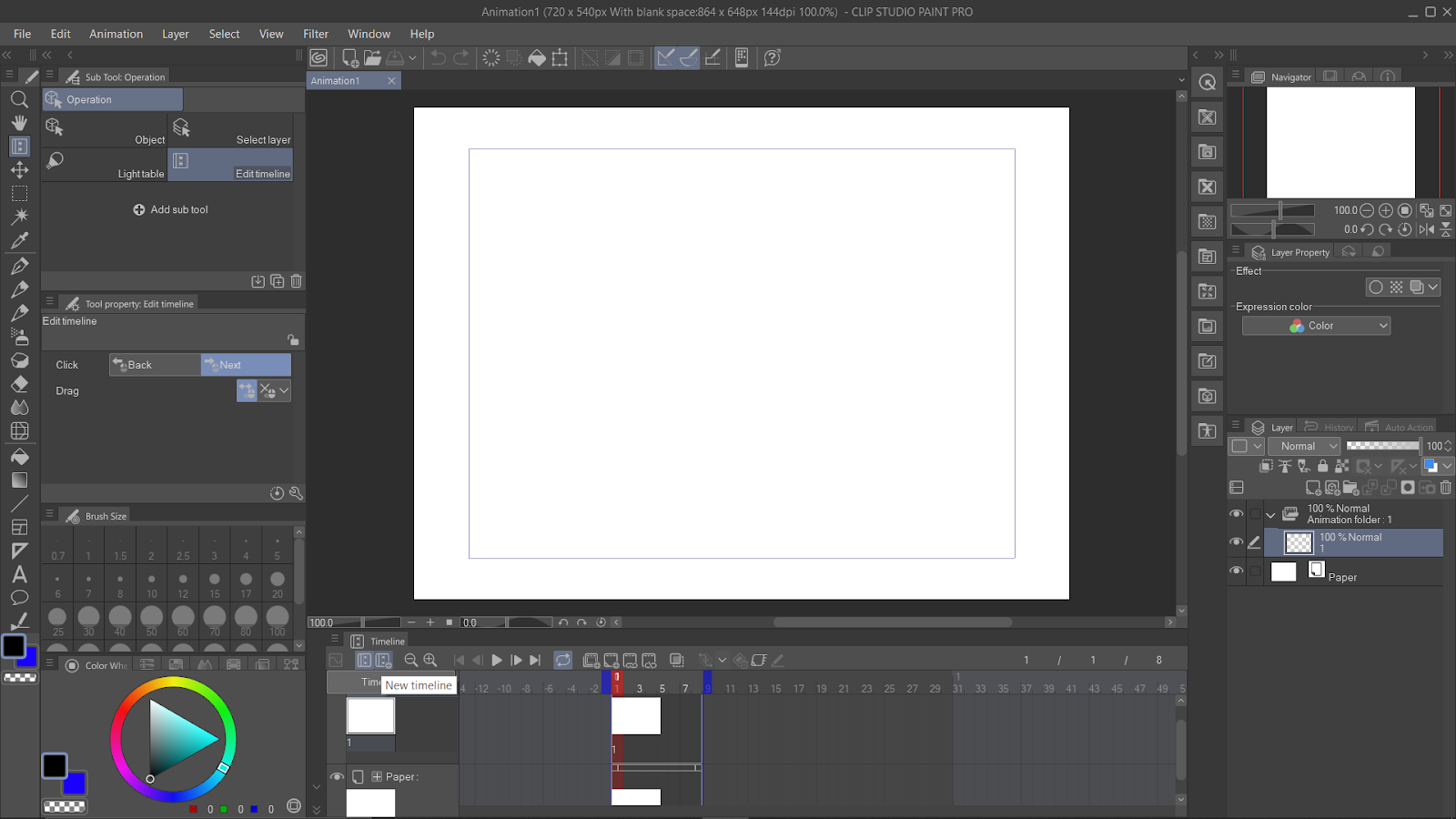 New Timeline in Clip Studio Paint