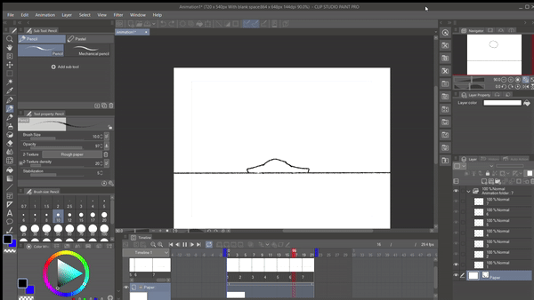 Play Button in Clip Studio Paint