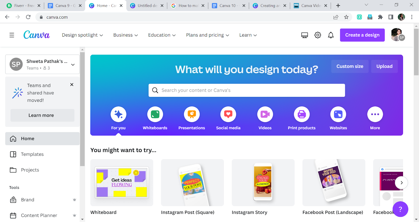 Select Video on Canva