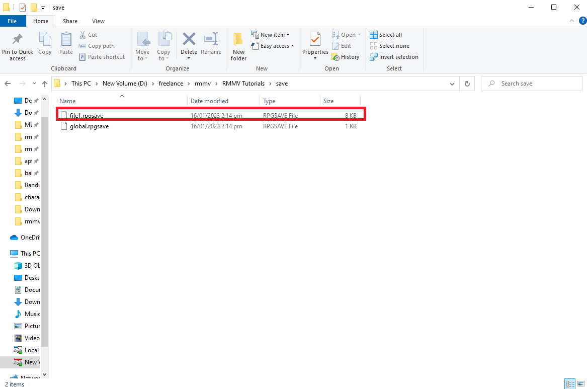 Back Up Saved Folder