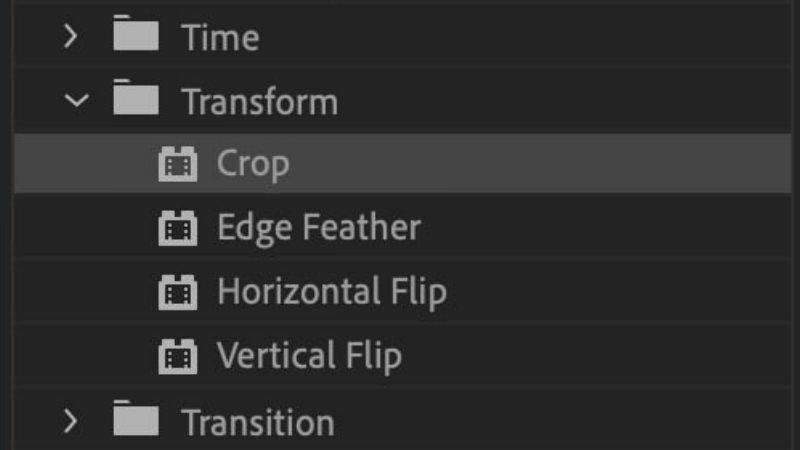 Crop tool Premiere Pro