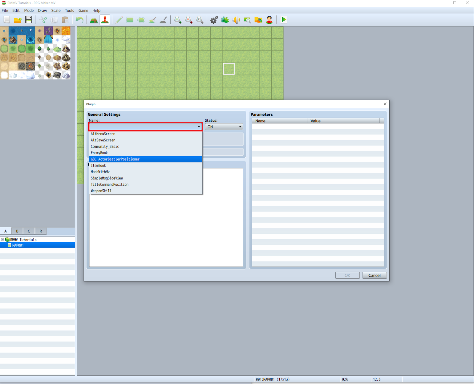 Choose Plugin From Plugin Window