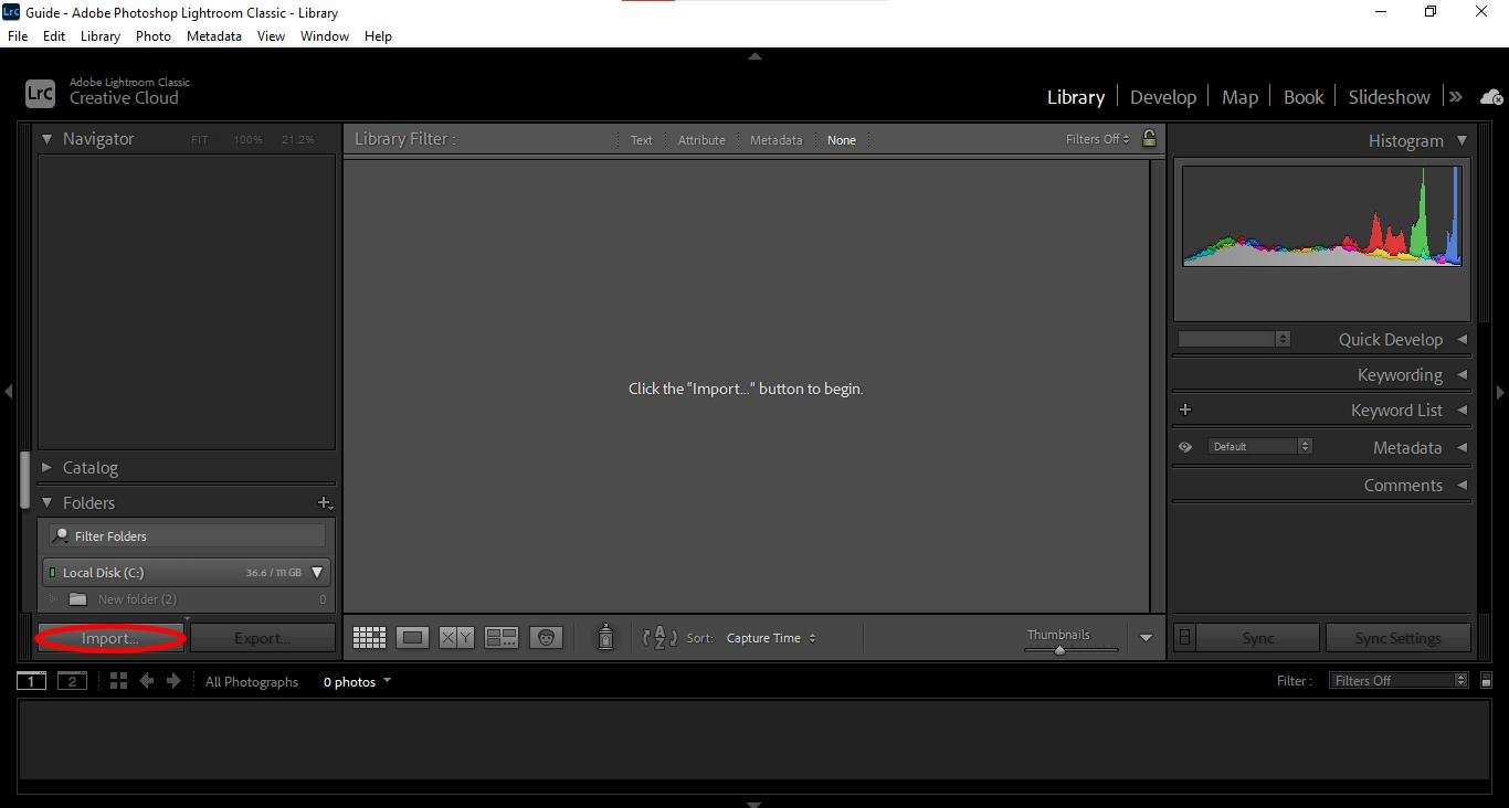 Import Image into Lightroom