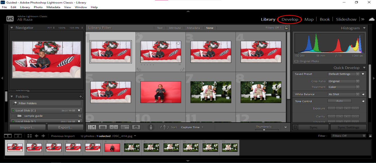 Lightroom Linear Gradient Tool