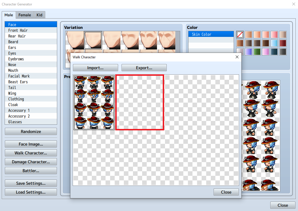 Empty Spot in Sprite Shhet