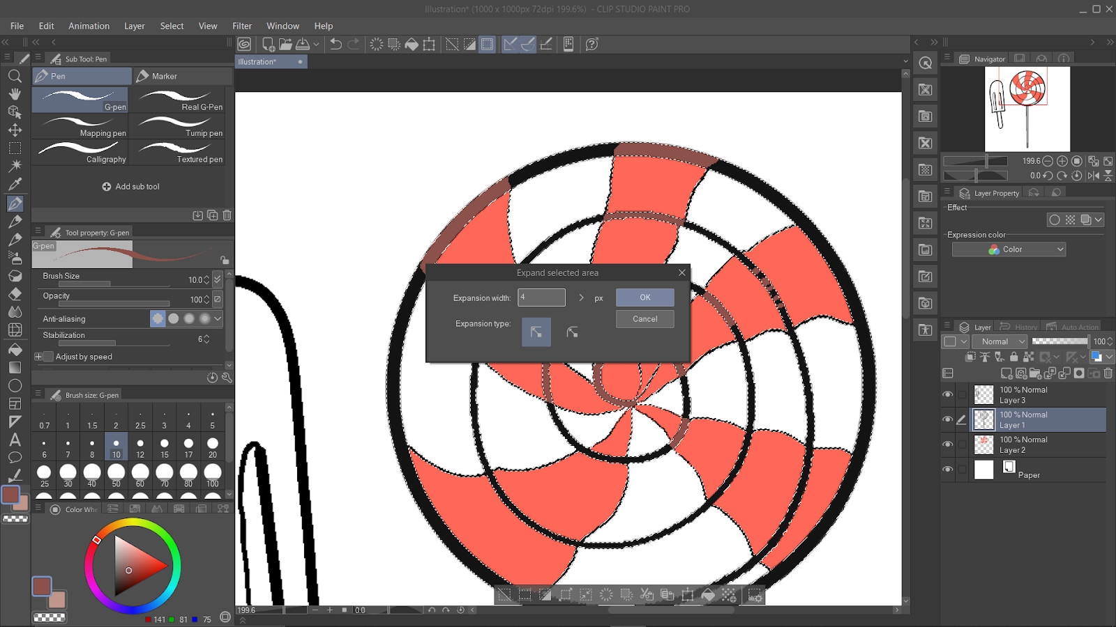 Line Thickness Settings in Clip Studio Paint