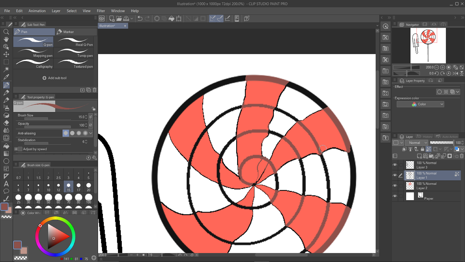 Color Line in Clip Studio Paint
