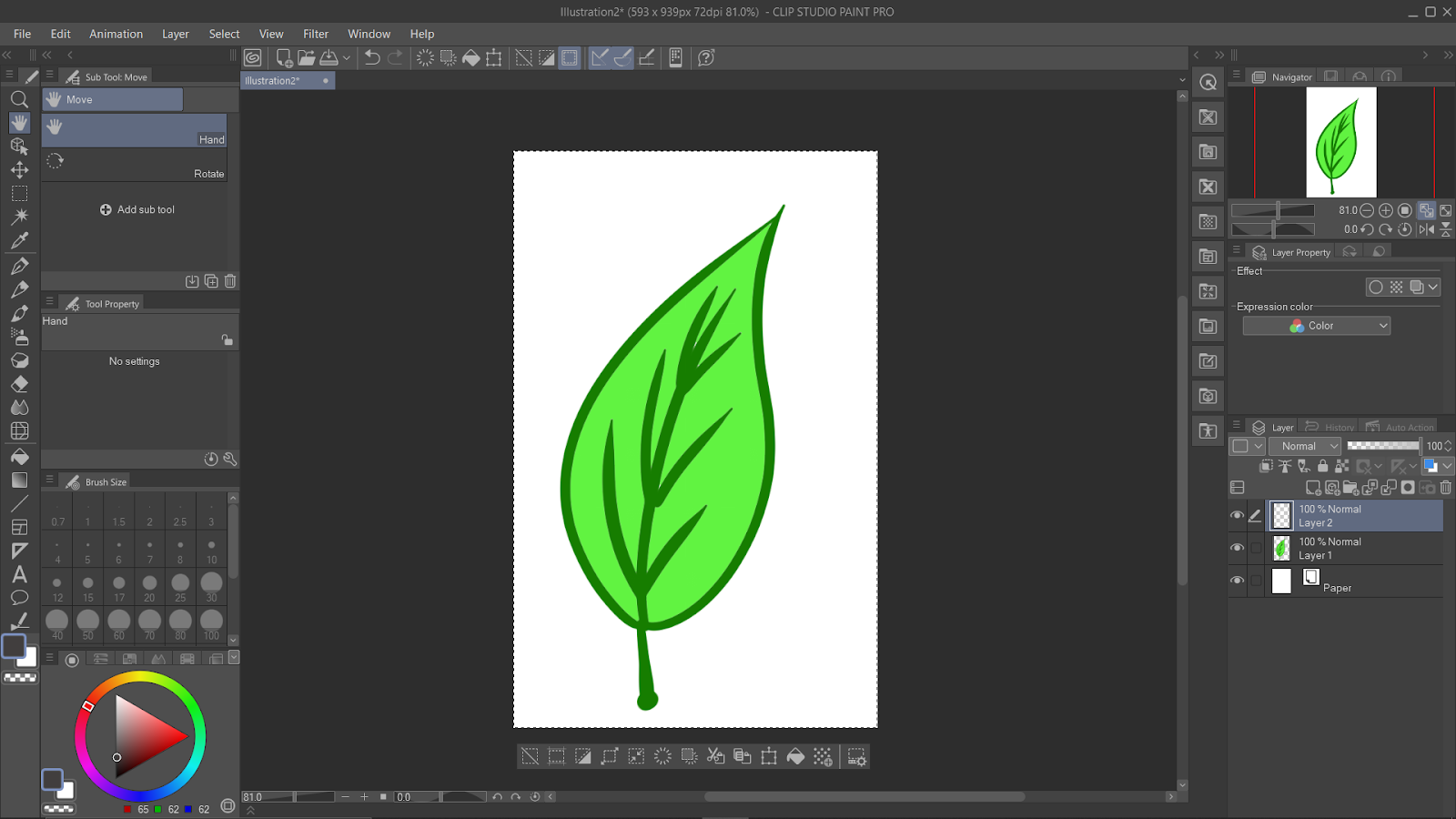 Cropped Image in Clip Studio Paint
