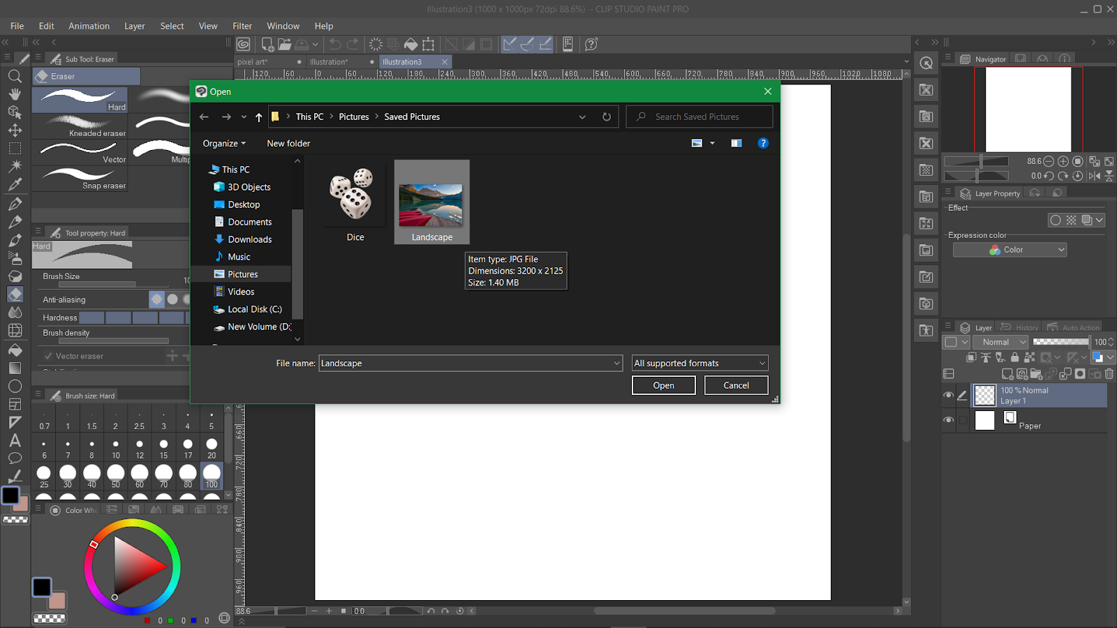Open Image in Clip Studio Paint