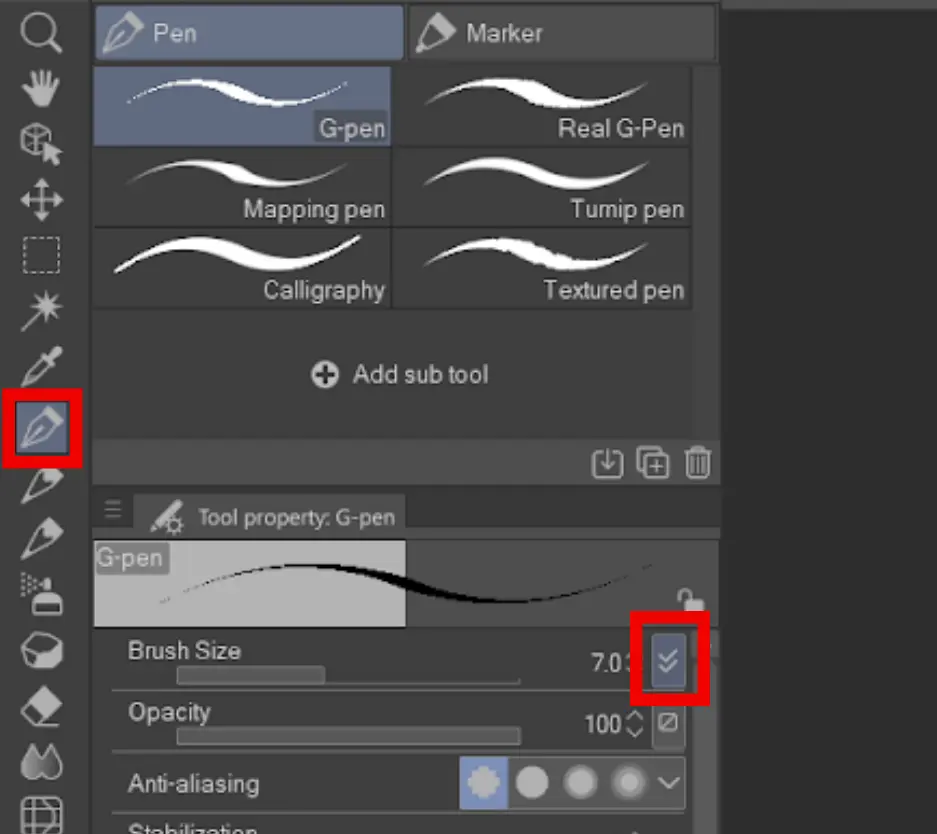 brush size settings