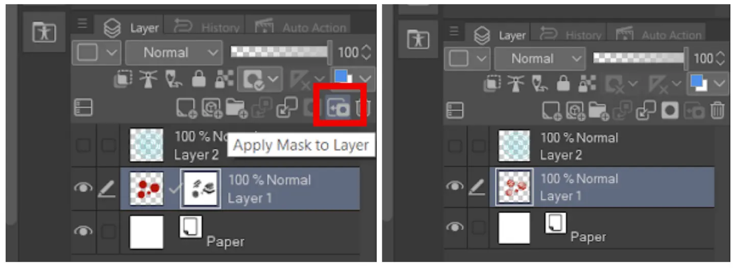 Apply mask to layer