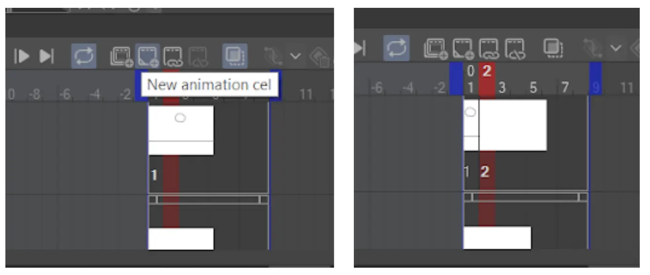 Create new animation cell clip studio