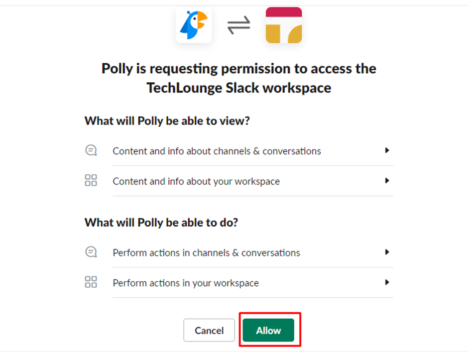 click allow